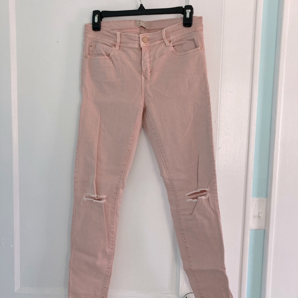 Stradivarius Skinny Distressed Mid Rise Jeans